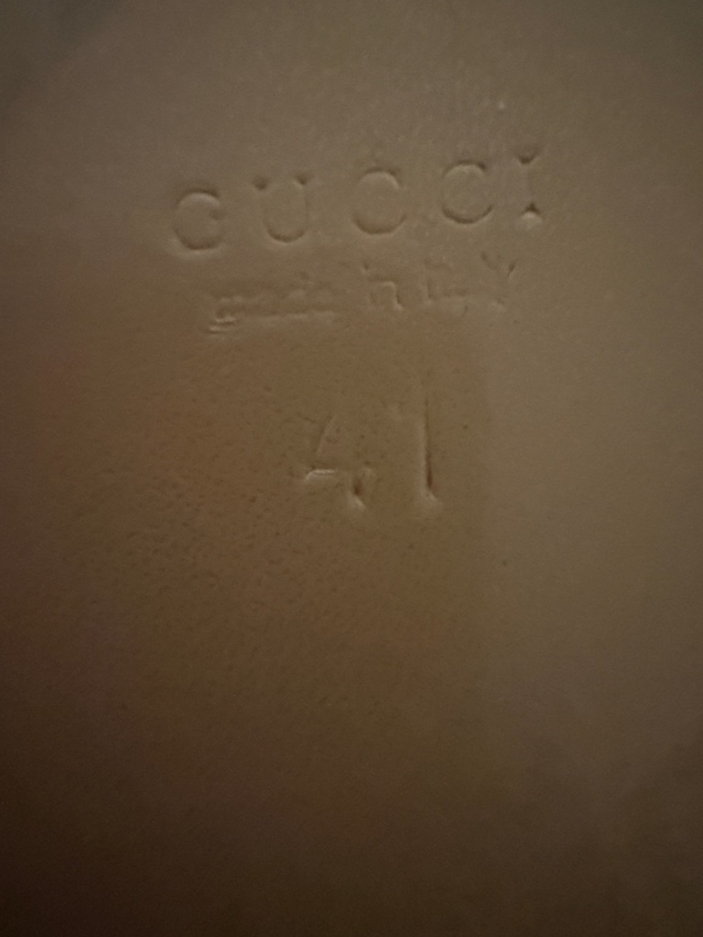 Gucci Beige/Brown GG Canvas Pointed Toe Flats with Gold Logo - Picture 2 of 4